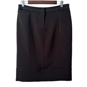 Oppio Made In Itay Brown Viscose Blend Pencil Skirt Women's Size 8